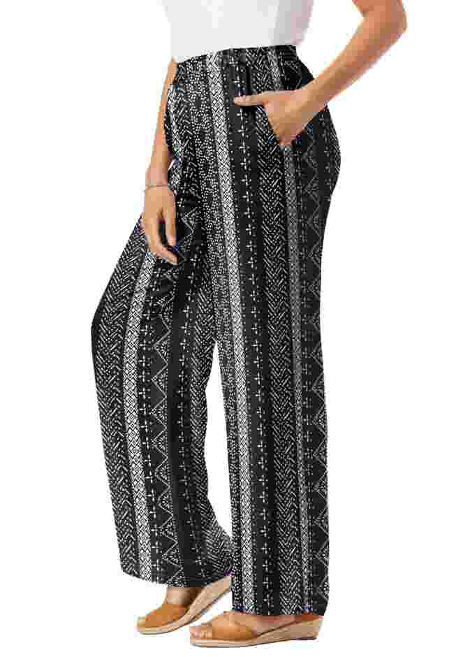 Pull-On Elastic Waist Soft Pants image number 2