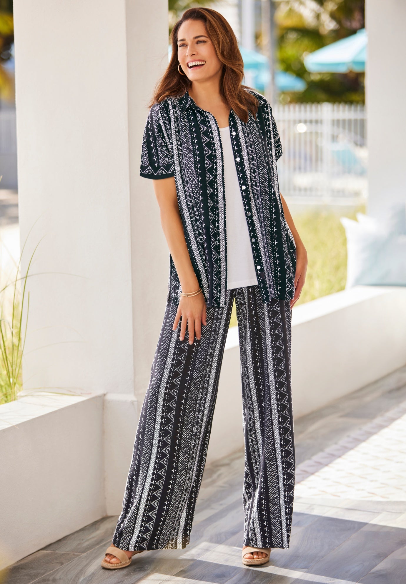 Pull-On Elastic Waist Soft Pants image number 0