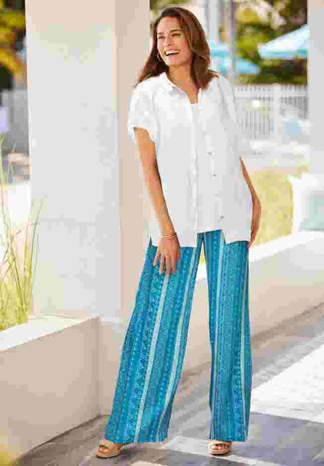 Pull-On Elastic Waist Soft Pants image number 0