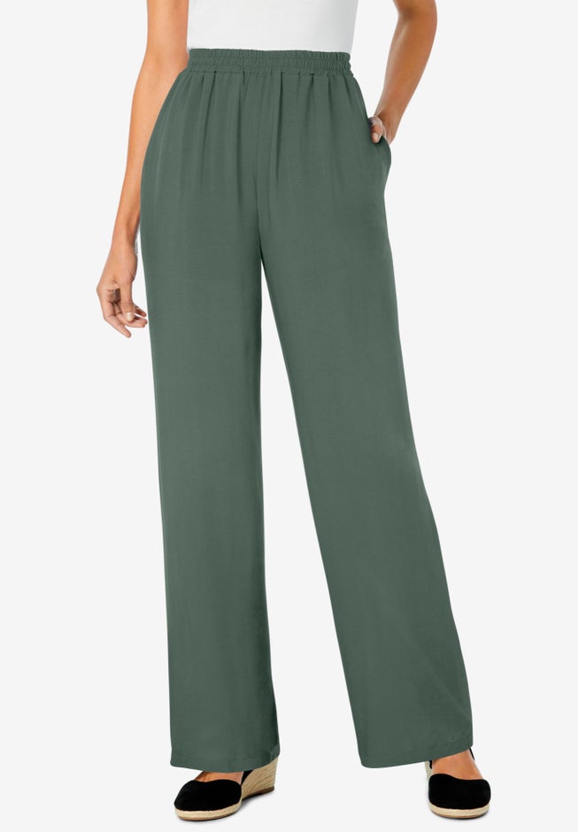 Pull-On Elastic Waist Soft Pants image number 0