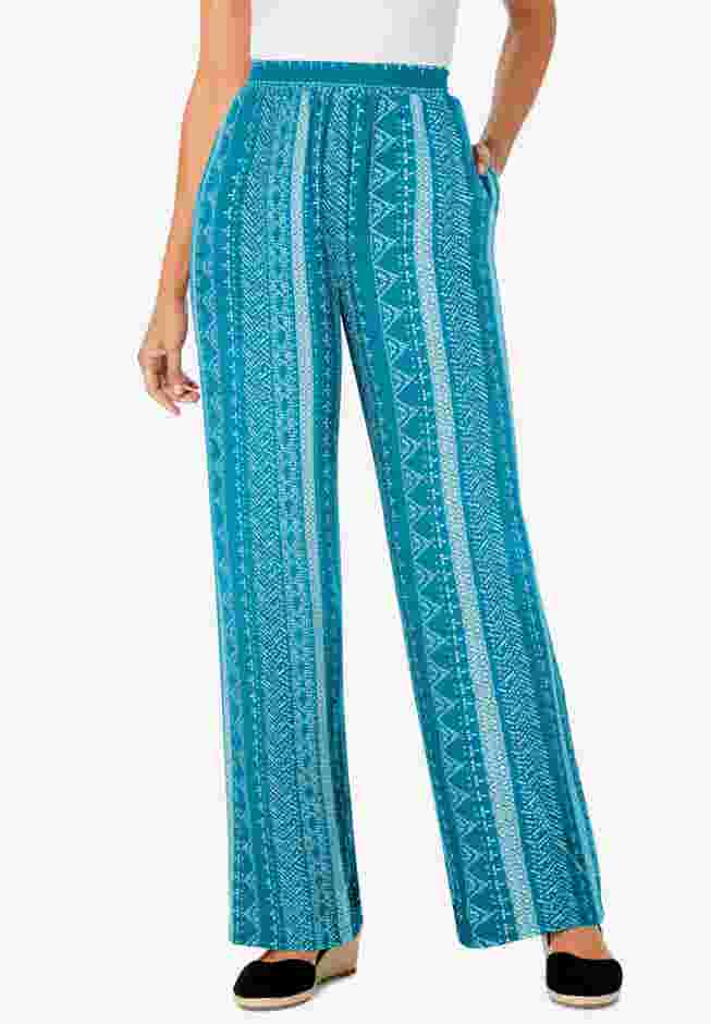 Pull-On Elastic Waist Soft Pants image number 1