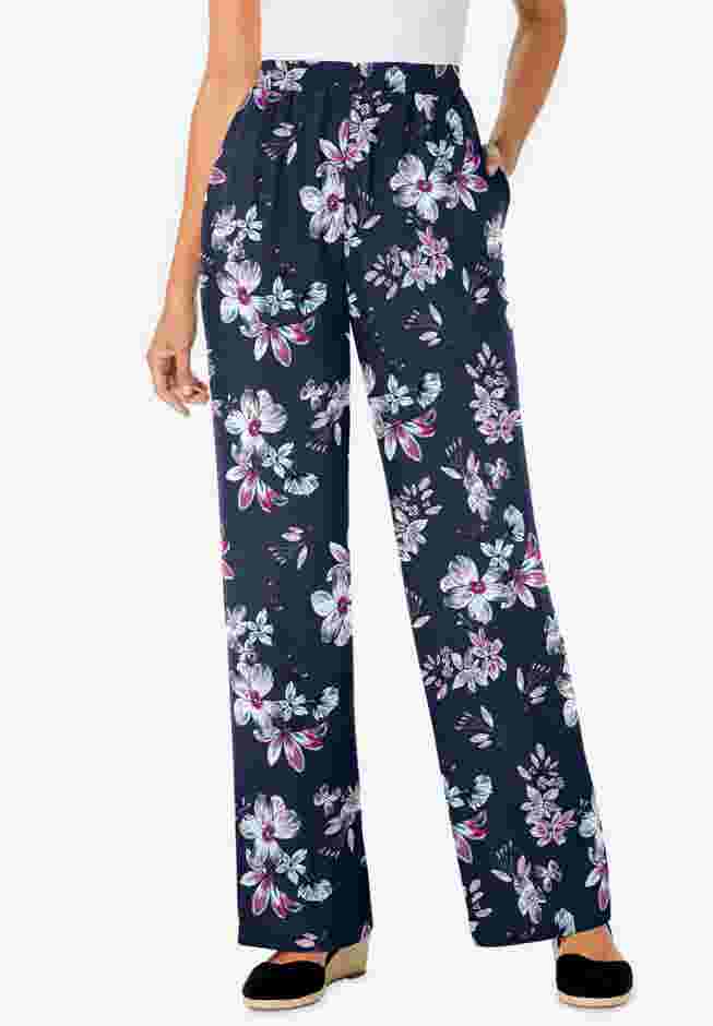 Pull-On Elastic Waist Soft Pants image number 0