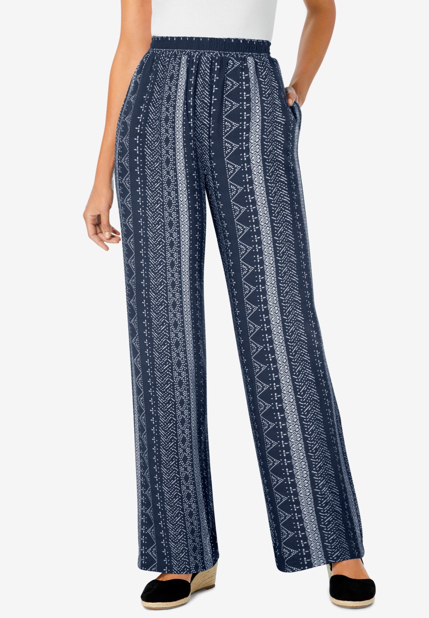 Pull-On Elastic Waist Soft Pants image number 0