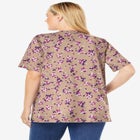 7-Day Layer-Look Elbow-Sleeve Tee image number null