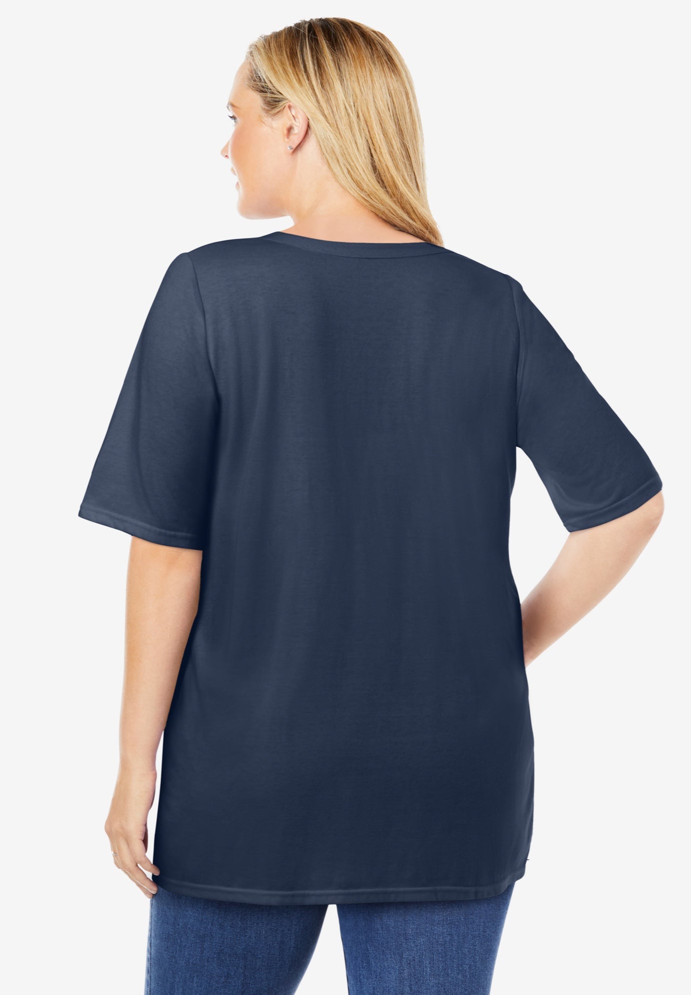 7-Day Layer-Look Elbow-Sleeve Tee image number 1