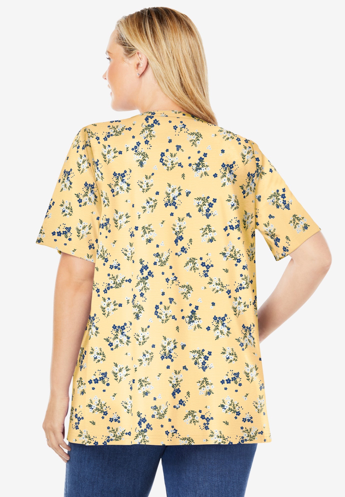 7-Day Layer-Look Elbow-Sleeve Tee image number 1