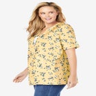 7-Day Layer-Look Elbow-Sleeve Tee image number null