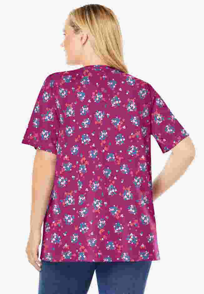 7-Day Layer-Look Elbow-Sleeve Tee image number 1