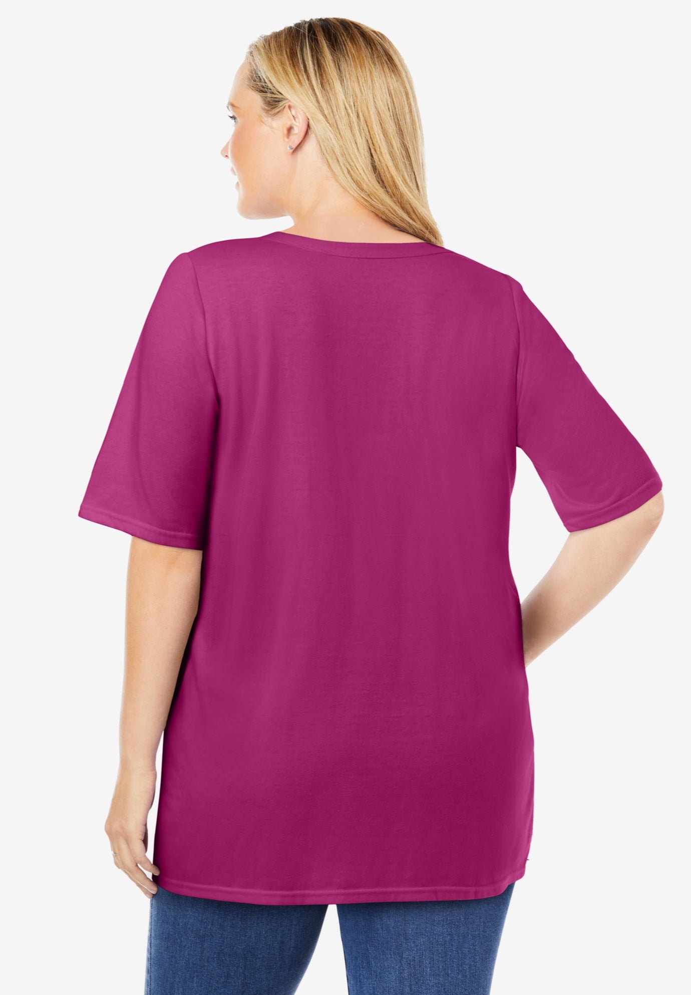 7-Day Layer-Look Elbow-Sleeve Tee image number 1