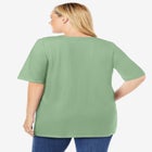 7-Day Layer-Look Elbow-Sleeve Tee image number null