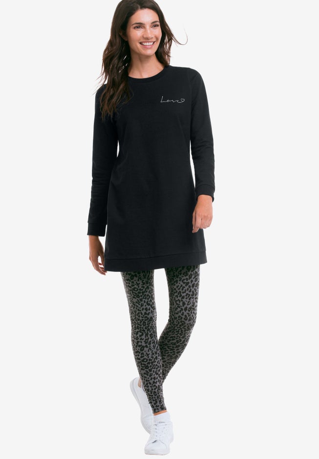 French Terry Love Tunic Sweatshirt image number 5