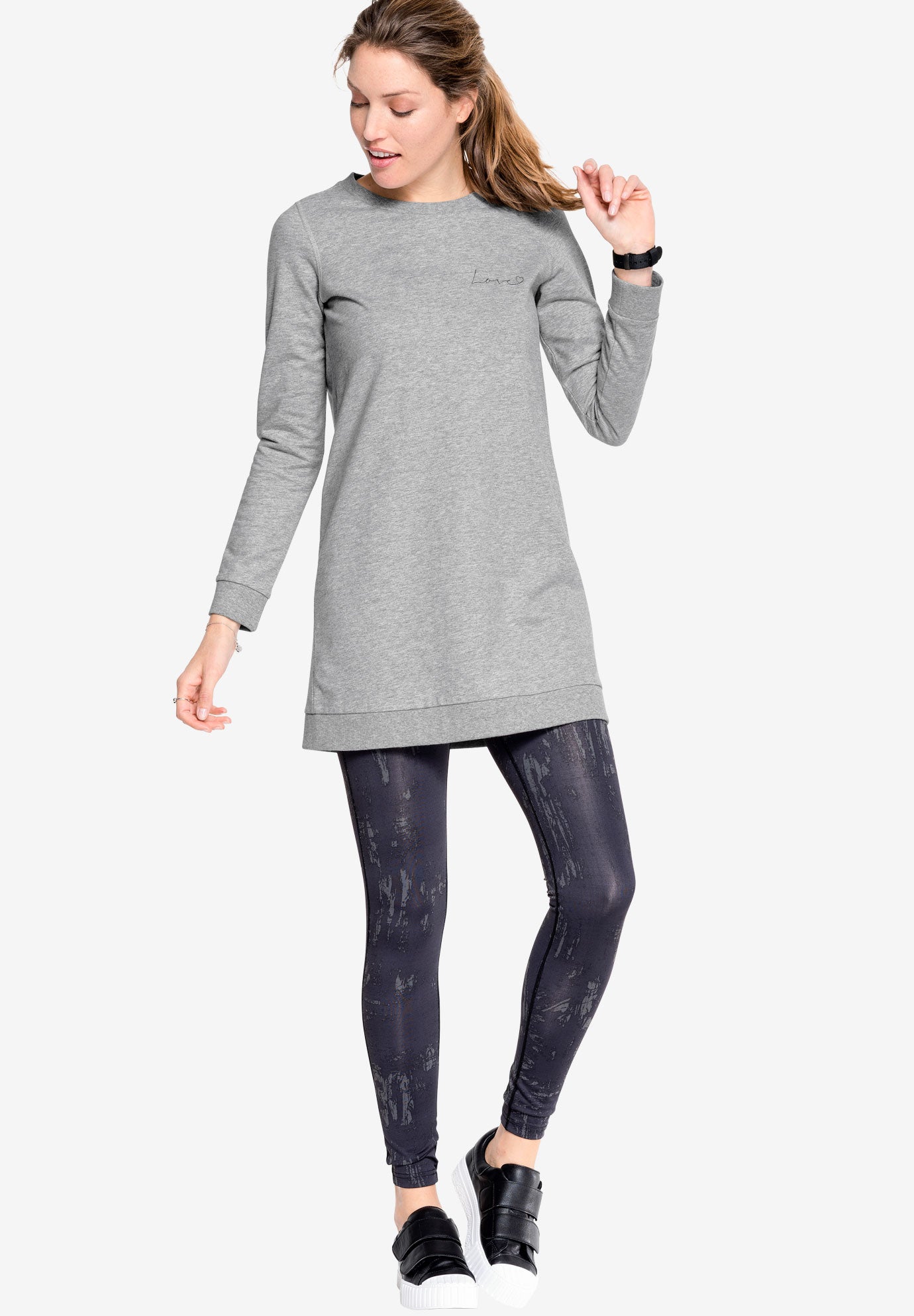 French Terry Love Tunic Sweatshirt image number 6