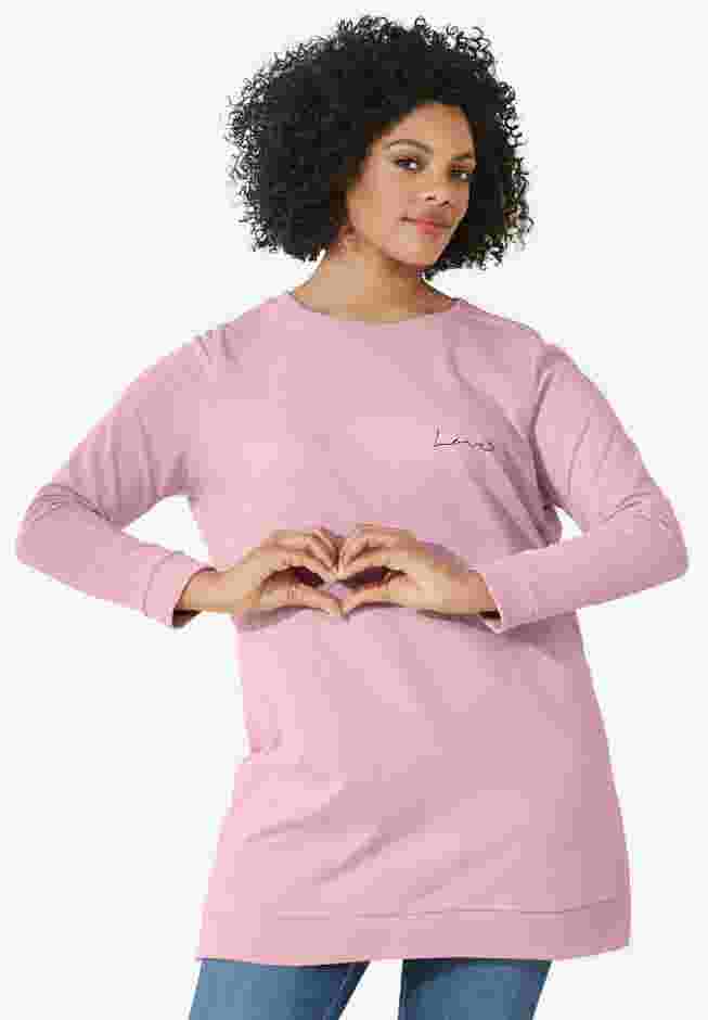 French Terry Love Tunic Sweatshirt image number 0