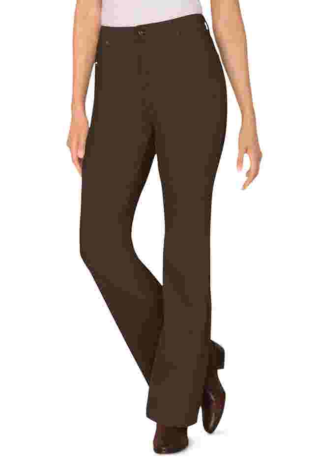Womens Plus-Size Bootcut Stretch Comfort Denim Five-Pocket Jeans image number 3