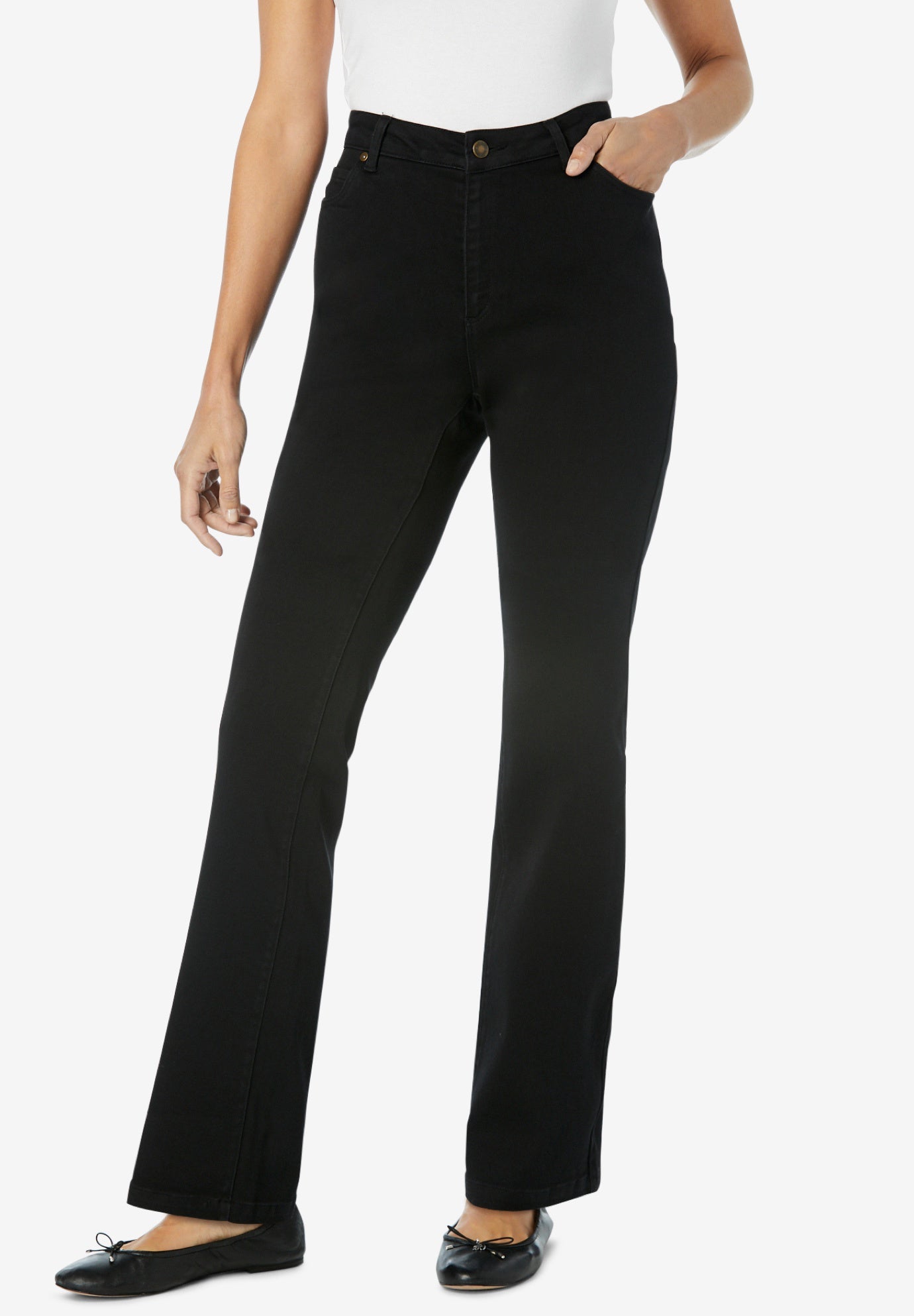 Bootcut Stretch Comfort Denim Five-Pocket Jeans image number 0