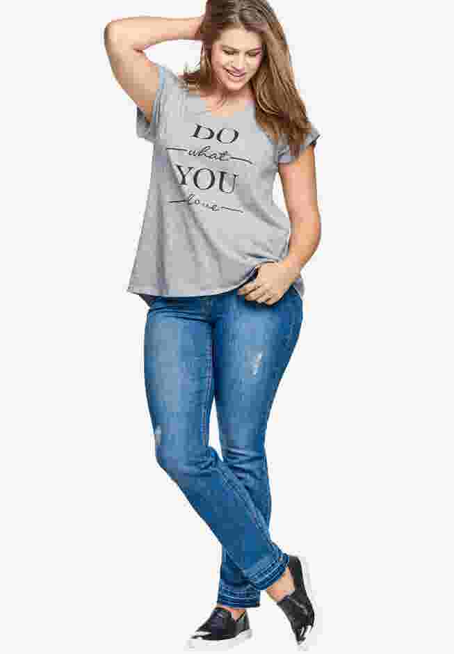 Screenprint V-Neck Tee image number 2