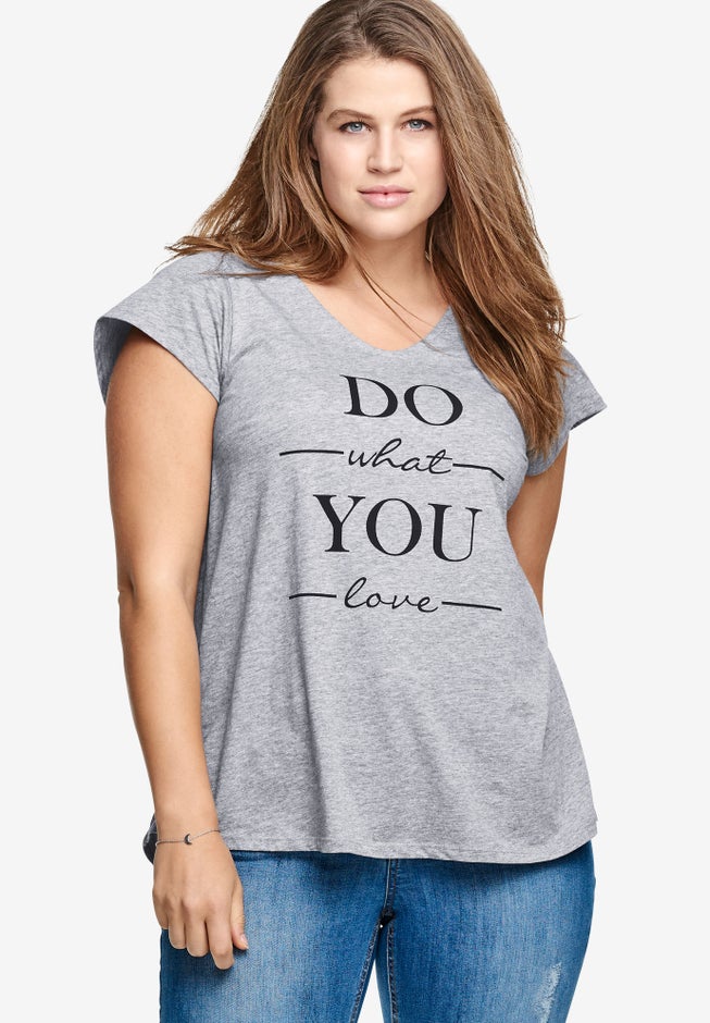 Screenprint V-Neck Tee image number null