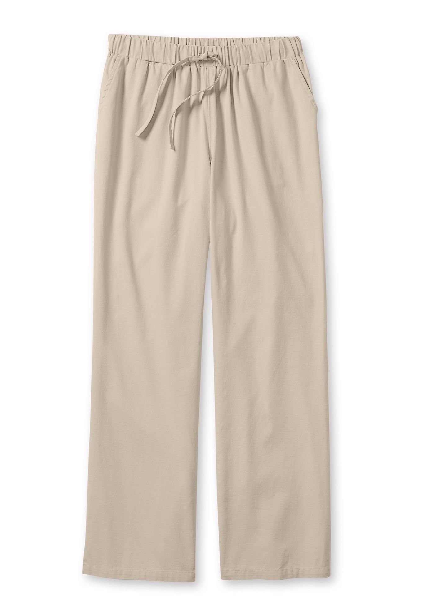 Wide-Leg Drawstring Denim Pants image number 3