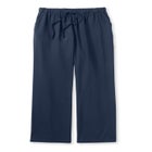 Wide-Leg Drawstring Denim Pants image number null