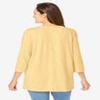 Lace-Up Three-Quarter Sleeve Tee image number null