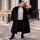 Plus Size Hooded Faux Fur Coat image number 0