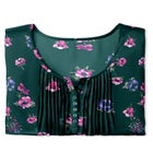 7-Day Three-Quarter Sleeve Pintucked Henley Tunic image number null