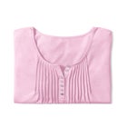 7-Day Three-Quarter Sleeve Pintucked Henley Tunic image number null