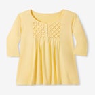 Smocked Henley Trapeze Tunic image number null