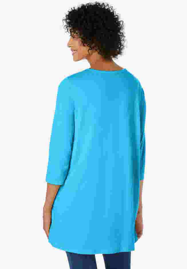 Smocked Henley Trapeze Tunic image number 1