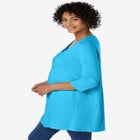 Smocked Henley Trapeze Tunic image number null
