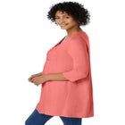 Smocked Henley Trapeze Tunic image number null