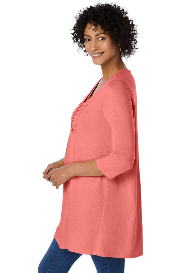 Smocked Henley Trapeze Tunic image number 2