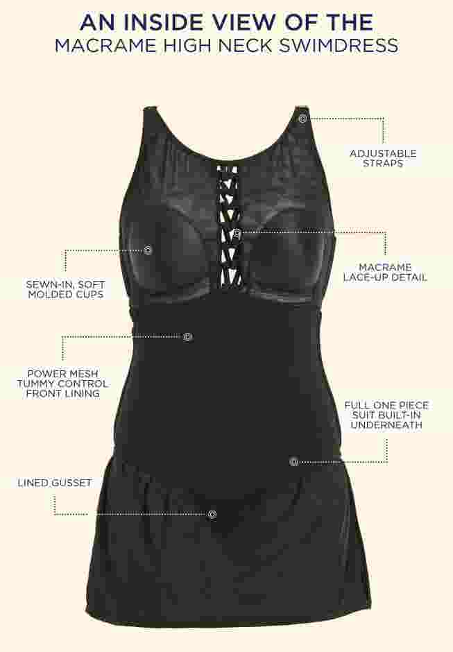 Macrame High Neck Swimdress image number 6