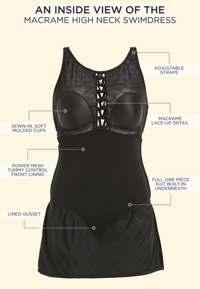 Macrame High Neck Swimdress image number 6