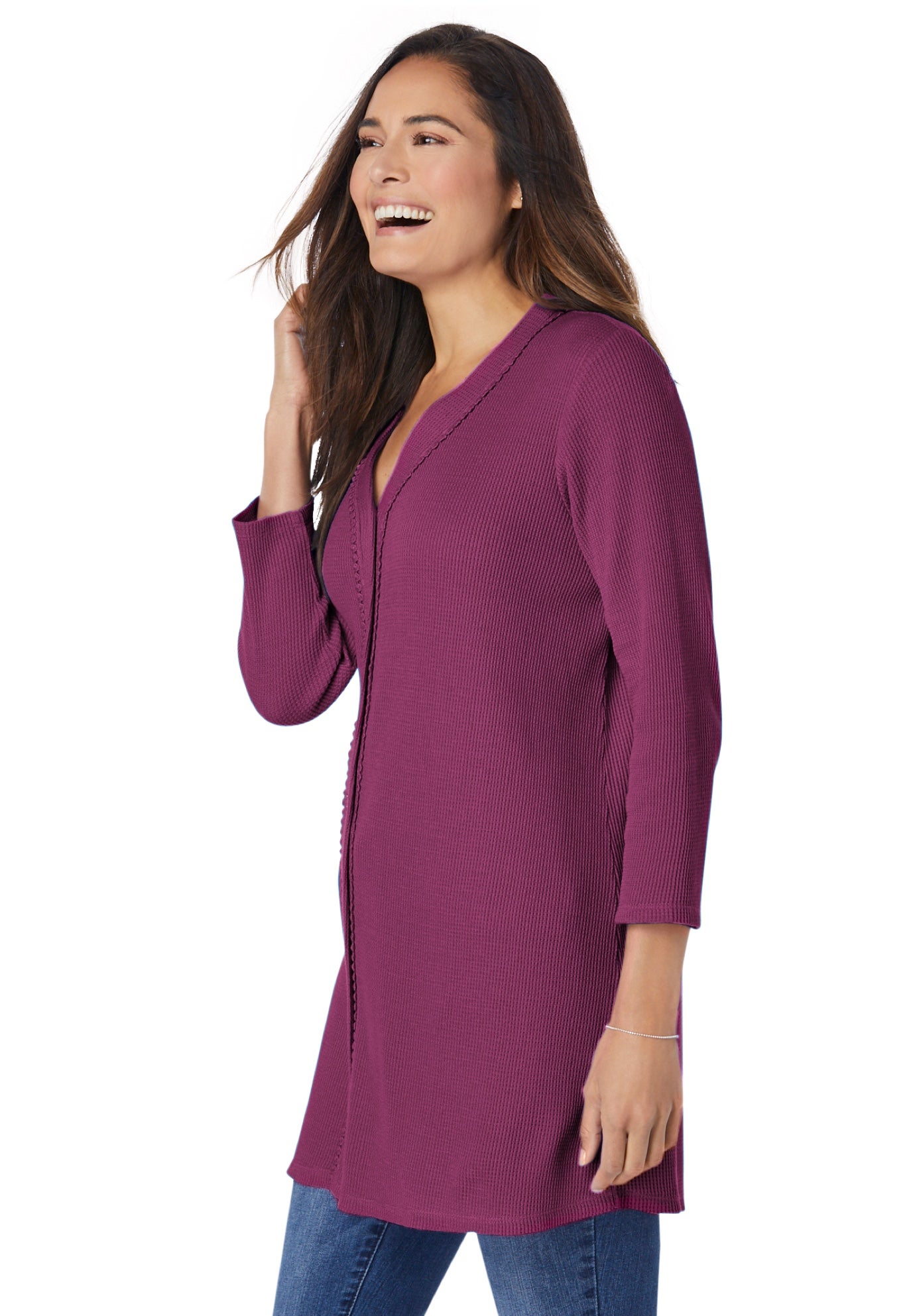 Thermal Button-Front Tunic image number 2