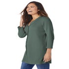 Thermal Button-Front Tunic image number null