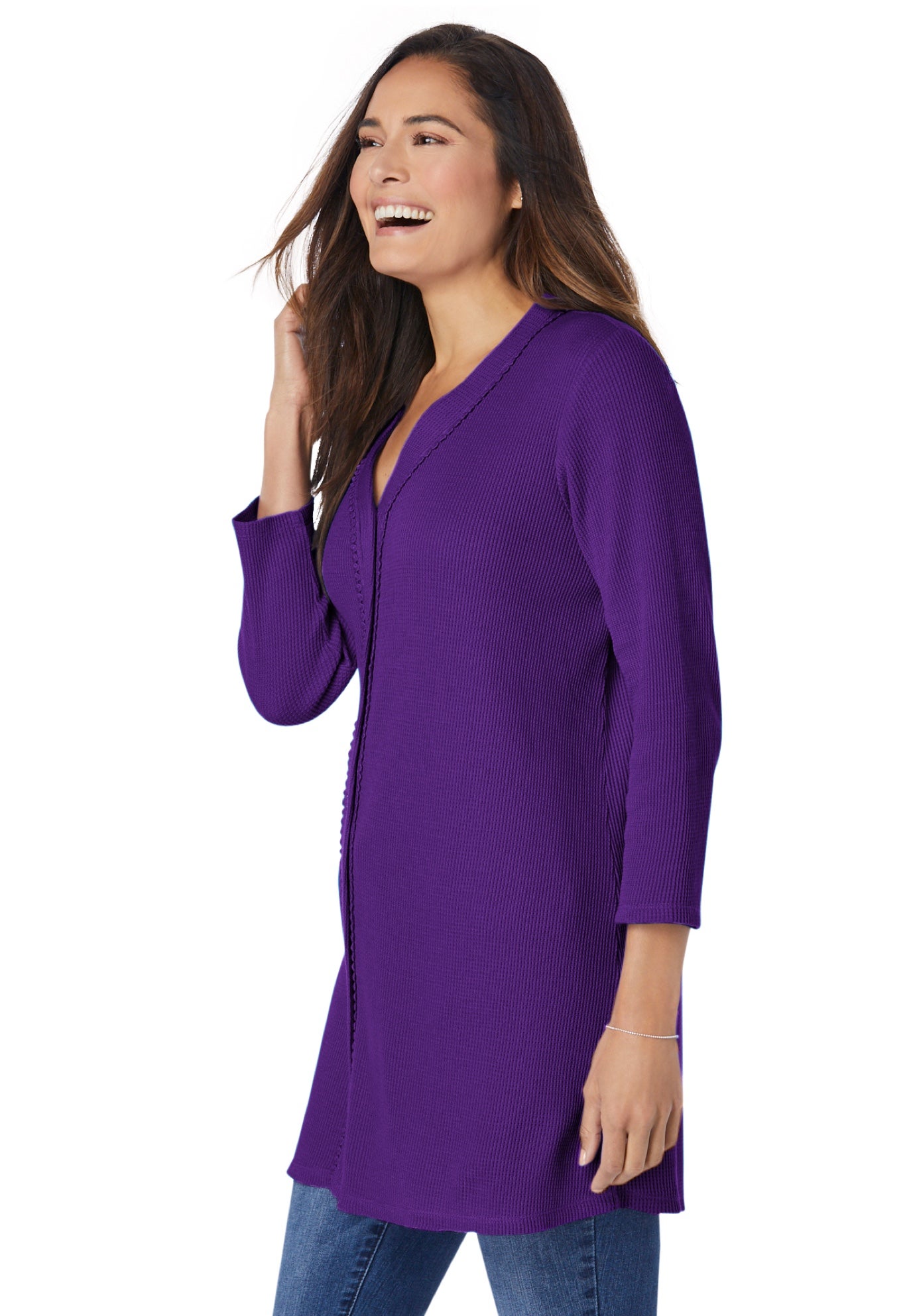 Thermal Button-Front Tunic image number 2