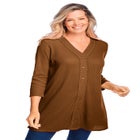 Thermal Button-Front Tunic image number null