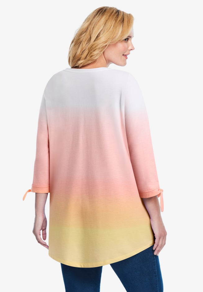 French Terry Tie-Sleeve Sweatshirt image number 1