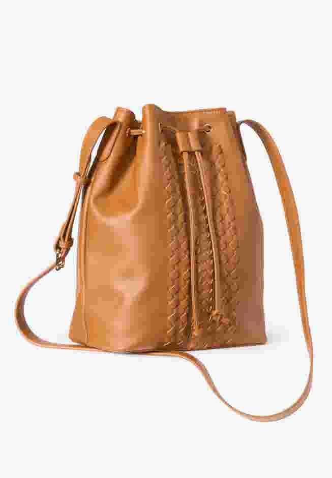 Braided-Detail Crossbody Bucket Bag image number 2