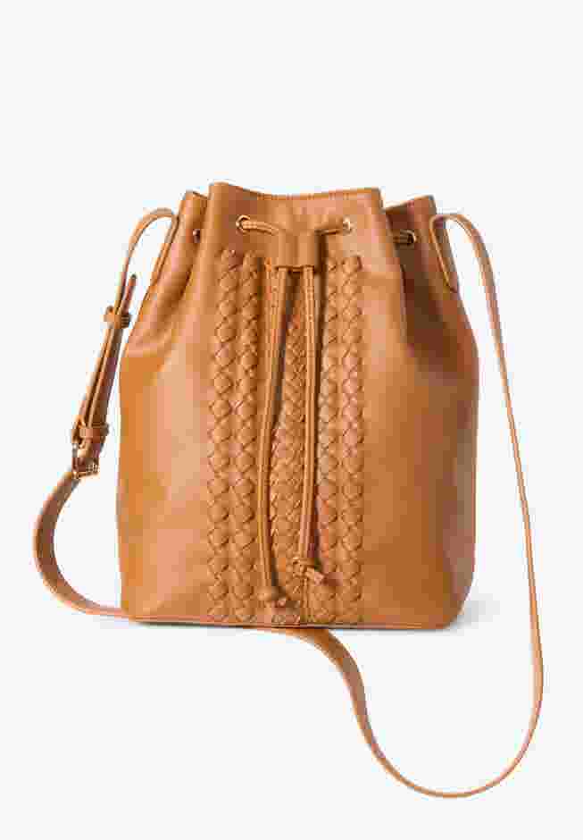 Braided-Detail Crossbody Bucket Bag image number 0