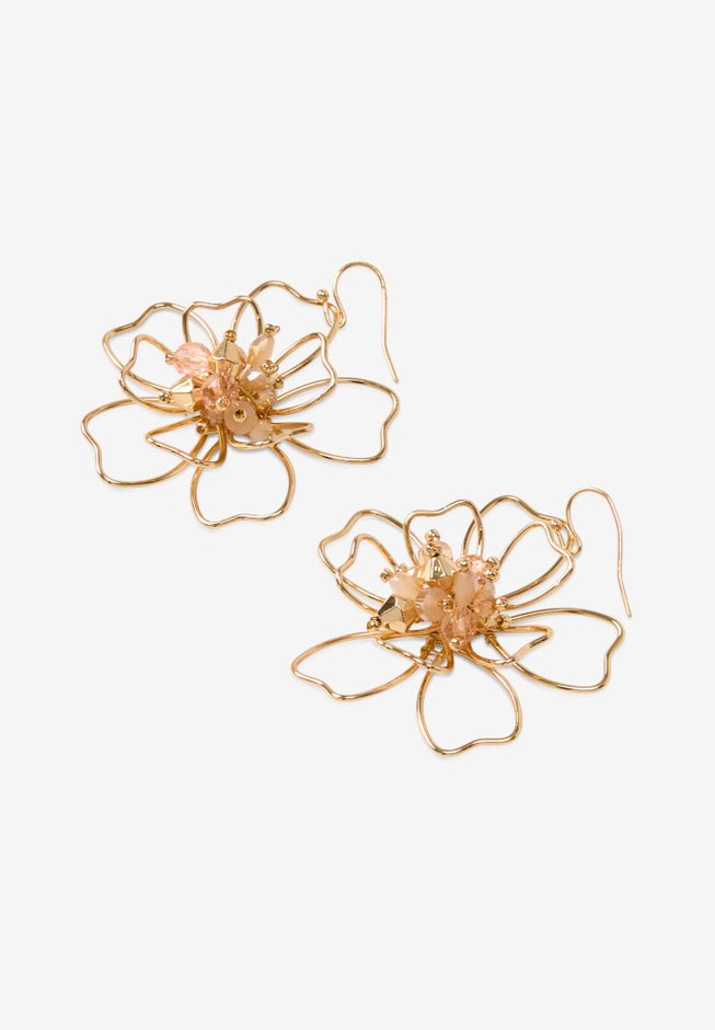 Floral Beaded Earrings image number null