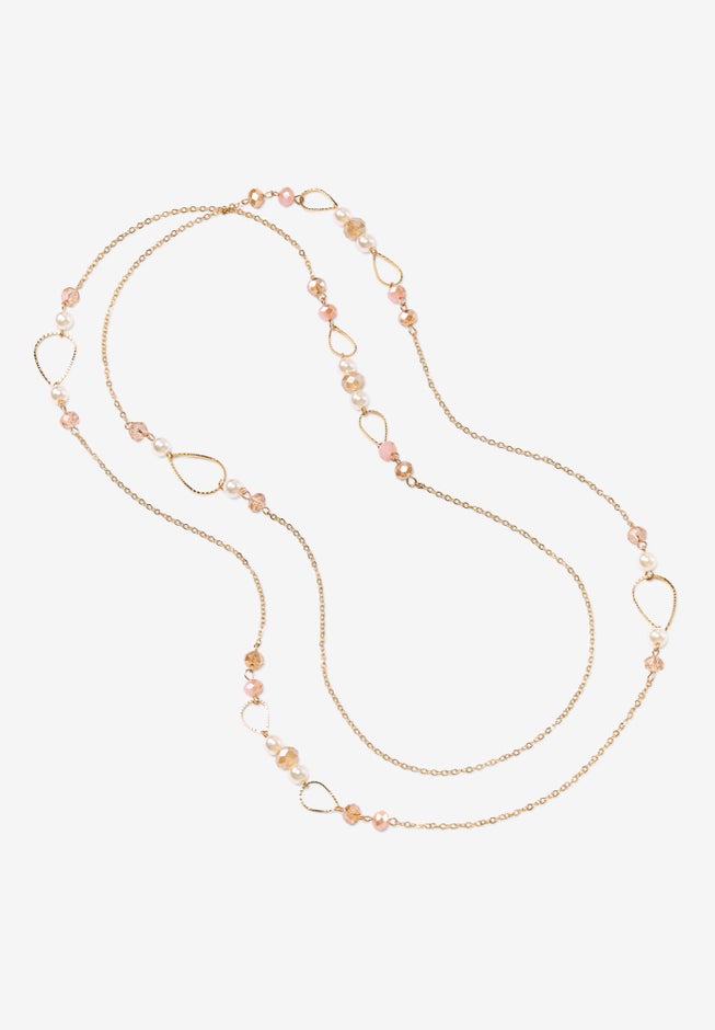 Beaded Chain Layered Necklace image number null