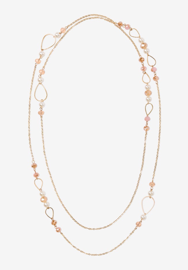 Beaded Chain Layered Necklace image number null