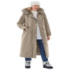 Long Hooded DTM Faux Down Parka Coat image number 0