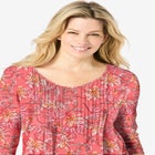 V-Neck Pintucked Tunic image number null