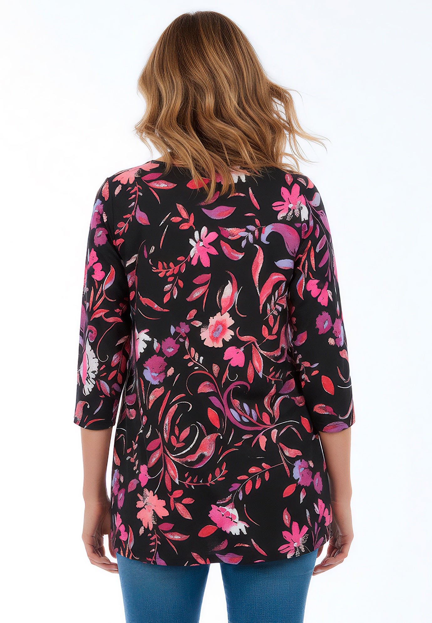 V-Neck Pintucked Tunic image number 1