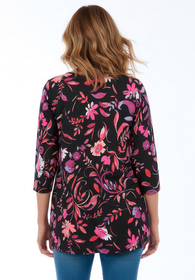 V-Neck Pintucked Tunic image number 1