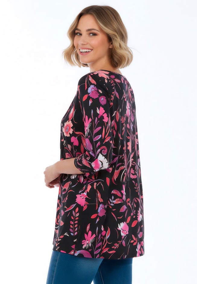 V-Neck Pintucked Tunic image number 2