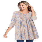 V-Neck Pintucked Tunic image number null